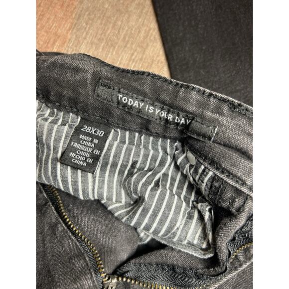 Kenneth Cole Reaction Women’s Slim Fit Stretch Jeans 28x30 Black Denim Mid Rise - Picture 7 of 10